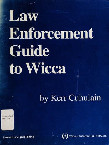 Tapa de Law enforcement guide to Wicca