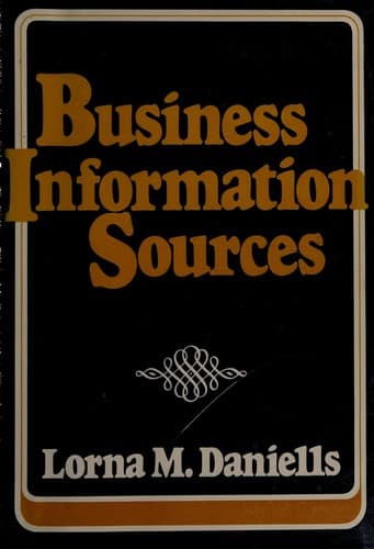 Tapa de Business information sources