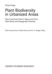 Tapa de Plant Biodiversity in Urbanized Areas