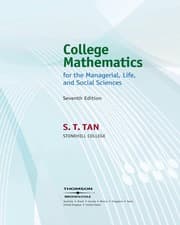 Tapa de College mathematics for the managerial, life, and social sciences