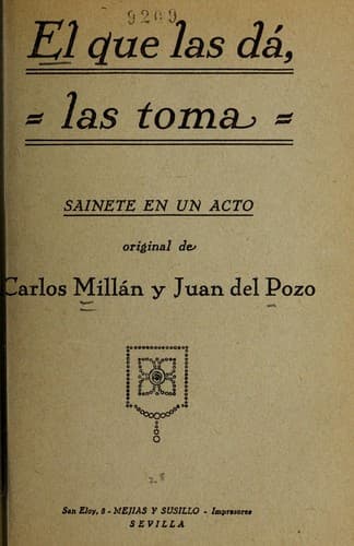 Tapa de El Que las da , las toma
