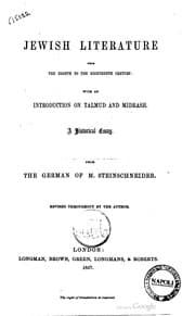 Tapa de Jewish literature from the eighth to the eighteenth century