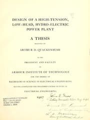 Tapa de Design of high-tension, low-head, hydro-electric power plant