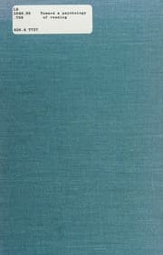 Tapa de Toward a psychology of reading