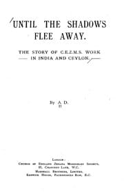 Tapa de Until the shadows flee away