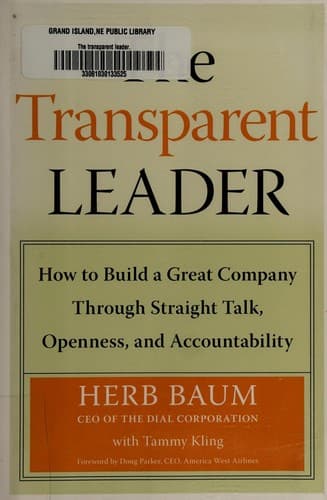 Tapa de The transparent leader