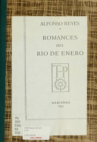 Tapa de ... Romances del Río de Enero