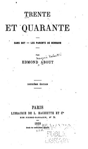 Tapa de Trente et quarante