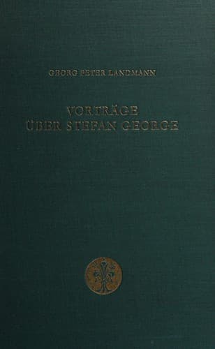 Tapa de Vorträge über Stefan George
