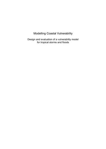 Tapa de Modelling coastal vulnerability