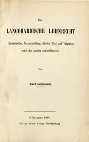 Tapa de Das Langobardische Lehnrecht