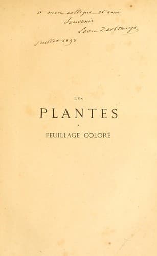Tapa de Les plantes a feuillage coloré