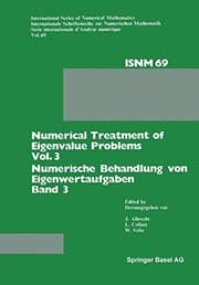 Tapa de Numerical Treatment of Eigenvalue Problems Vol. 3 / Numerische Behandlung von Eigenwertaufgaben Band 3