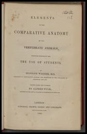 Tapa de Elements of the comparative anatomy of the vertebrate animals