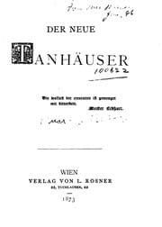 Tapa de Der neue Tanhäuser