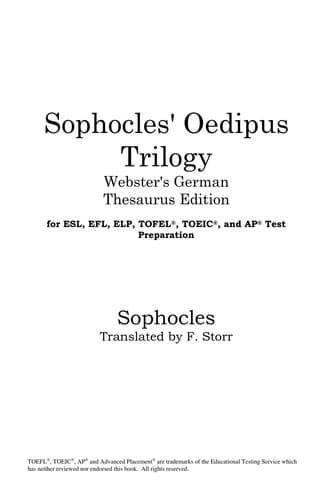Tapa de Sophocles' Oedipus trilogy