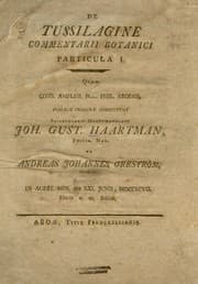 Tapa de De tussilagine commentarii botanici