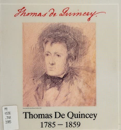 Tapa de Thomas De Quincey