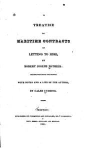 Tapa de A treatise on maritime contracts of letting to hire
