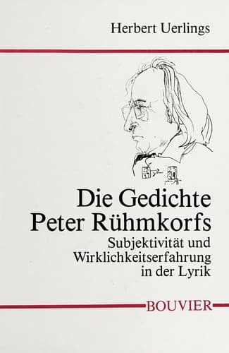 Tapa de Die Gedichte Peter Rühmkorfs