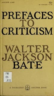 Tapa de Prefaces to criticism
