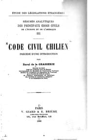 Tapa de Code civil chilien