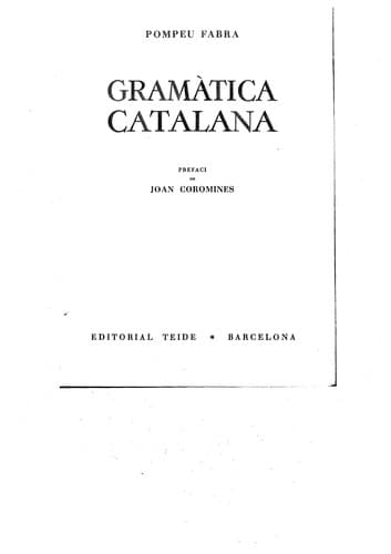 Tapa de Gramàtica catalana