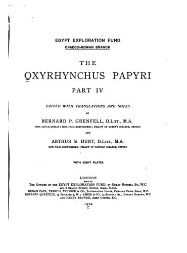 Tapa de The Oxyrhynchus Papyri