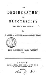 Tapa de The desideratum: or, Electricity made plain and useful