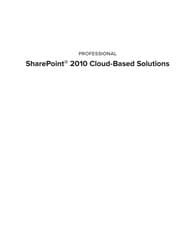 Tapa de Professional SharePoint 2010 cloud-based solutions