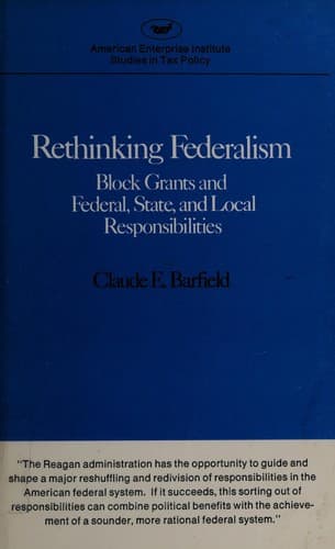 Tapa de Rethinking federalism