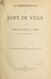 Tapa de La descendencia de Lope de Vega