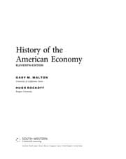 Tapa de History of the American Economy