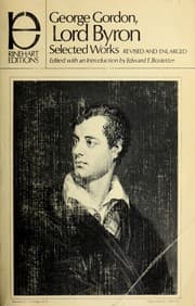 Tapa de Selected works, including Cain, Beppo, Don Juan, letters, and journals