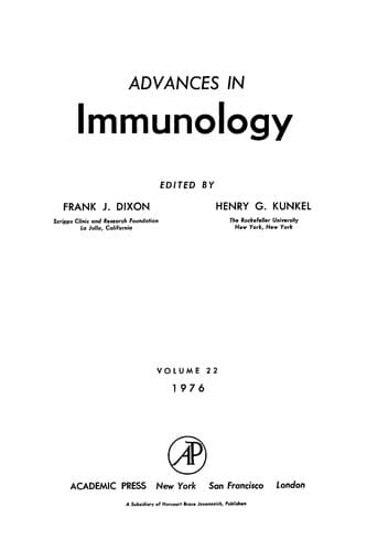 Tapa de Advances in immunology