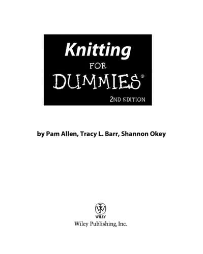Tapa de Knitting for dummies