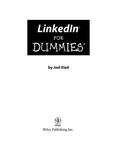 Tapa de LinkedIn for dummies