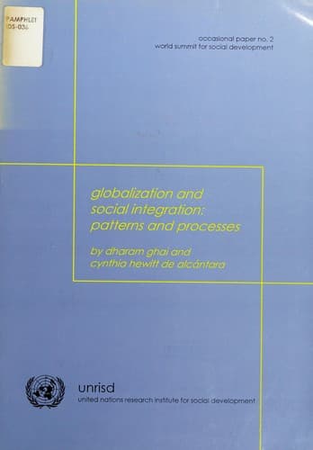 Tapa de Globalization and social integration