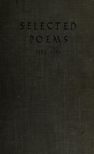 Tapa de Selected poems, 1923-1943
