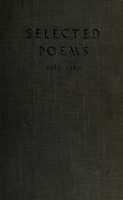 Tapa de Selected poems, 1923-1943