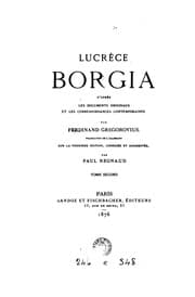 Tapa de Lucrèce Borgia d'après les documents originaux et les correspondances contemporaines