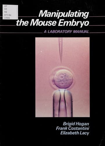 Tapa de Manipulating the mouse embryo