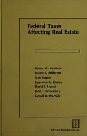 Tapa de Federal taxes affecting real estate