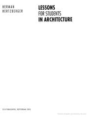 Tapa de Lessons for students in architecture