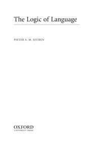 Tapa de The logic of language