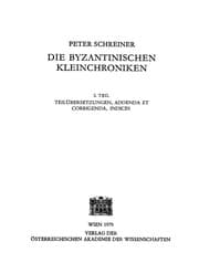 Tapa de Die Byzantinischen Kleinchroniken