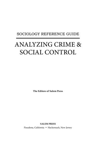 Tapa de Sociology reference guide