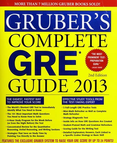 Tapa de Gruber's complete GRE guide 2013