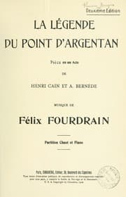 Tapa de La légende du point d'Argentan ; pièce en un acte