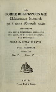 Tapa de La Torre del Pizzo in Giù: almanacco dilettevole per l'anno bisestile 1832